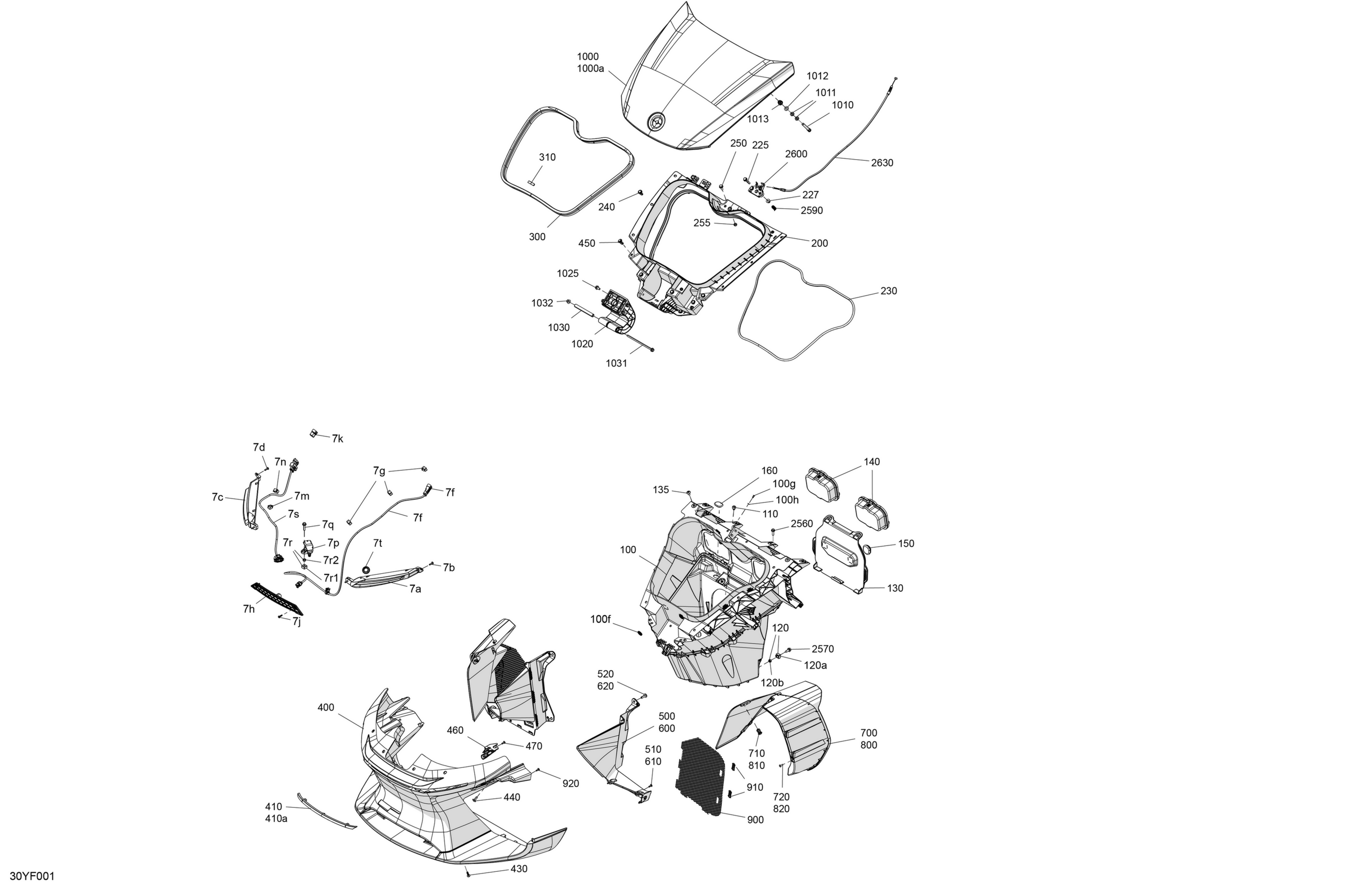 Body - Front Storage Tray