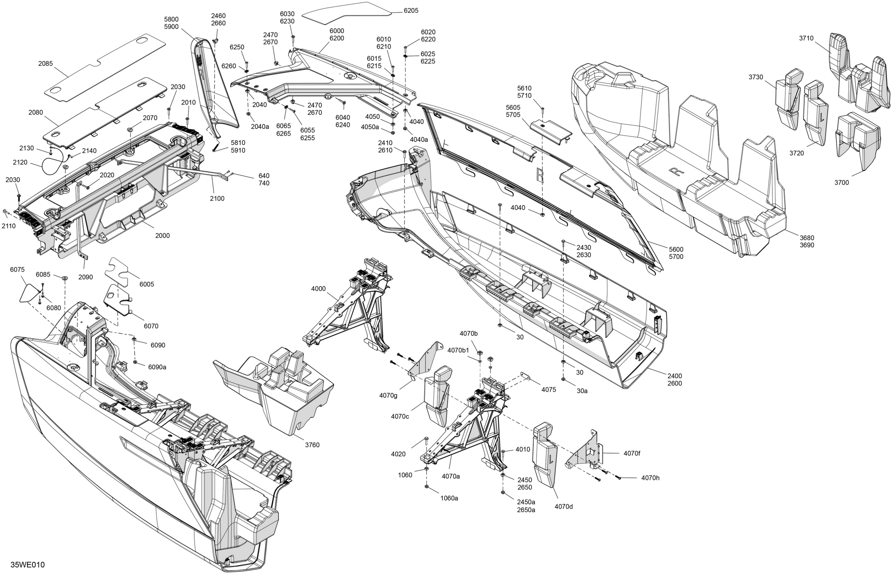 Схема узла: HULL - Front Deflector Float and Front Bumper