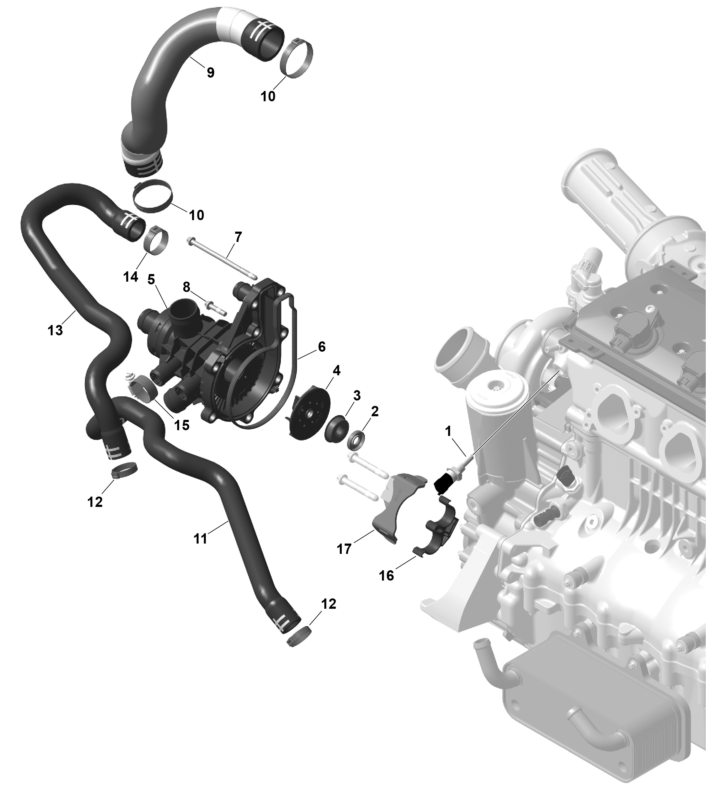 Схема узла: ROTAX - Engine Cooling